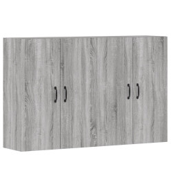 Armoires murales 2 pcs sonoma gris bois d'ingénierie