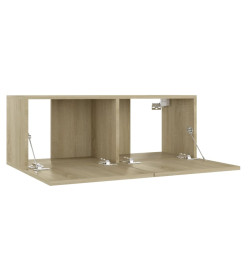 Meuble TV Chêne sonoma 80x30x30 cm Aggloméré