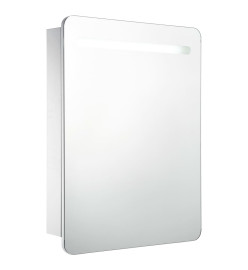 Armoire de salle de bain à miroir LED 60x11x80 cm