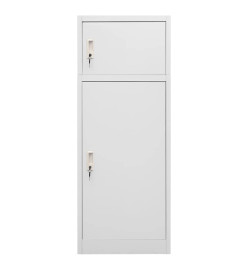 Armoire à selles Gris clair 53x53x140 cm Acier