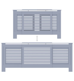 Cache-radiateur MDF Gris 205 cm