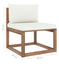 Salon palette de jardin 4pcs avec coussins Bois de pin imprégné