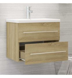 Armoire d'évier avec lavabo intégré Chêne sonoma Aggloméré