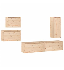 Meubles TV 5 pcs Bois massif de pin