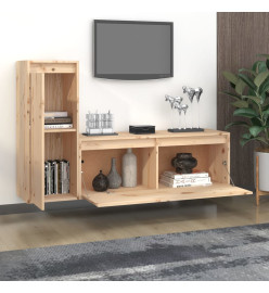 Meubles TV 2 pcs Bois massif de pin