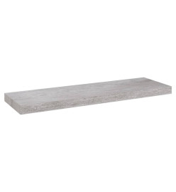 Étagère murale flottante Gris béton 80x23,5x3,8 cm MDF