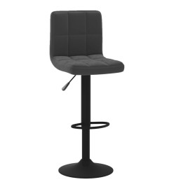 Tabourets de bar lot de 2 noir velours