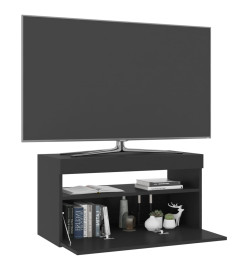 Meuble TV avec lumières LED Noir 75x35x40 cm