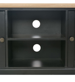 Meuble TV Noir 120 x 30 x 40 cm Bois