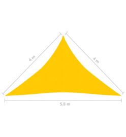 Voile d'ombrage 160 g/m² Jaune 4x4x5,8 m PEHD