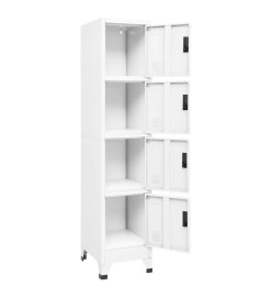 Armoire à casiers Blanc 38x45x180 cm Acier