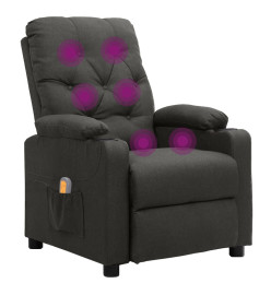 Fauteuil de massage Gris foncé Tissu