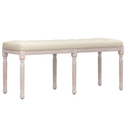 Banc beige 110x40x49 cm lin