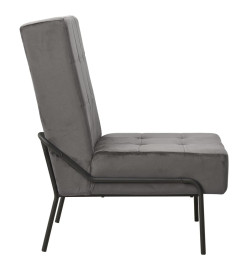 Chaise de relaxation 65x79x87 cm Gris foncé Velours