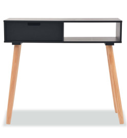 Table console Bois de pin massif 80 x 30 x 72 cm Noir