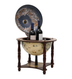 Support à vin bar forme globe Marron Bois d'eucalyptus massif