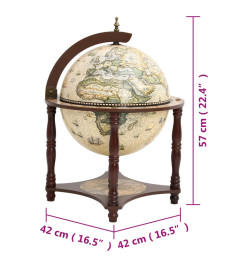 Support à vin bar forme globe Marron Bois d'eucalyptus massif