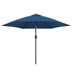 Parasol d'extérieur avec poteau en métal 300 cm Azuré