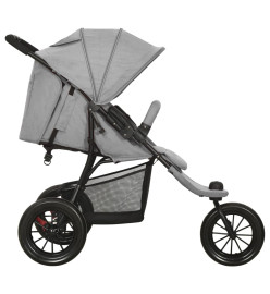 Poussette pour bébé Gris clair Acier