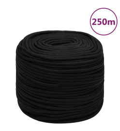 Corde de travail Noir 6 mm 250 m Polyester