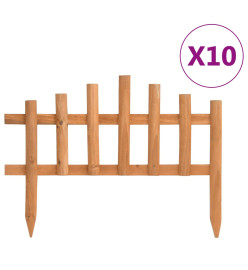 Bordure de jardin 10 pcs Bois de sapin 4,4 m