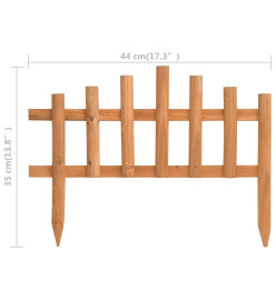 Bordure de jardin 10 pcs Bois de sapin 4,4 m