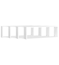 Étagères cube murales 4 pcs Blanc 80x15x26,5 cm Aggloméré