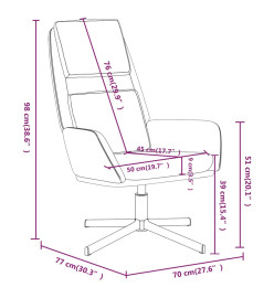 Chaise de relaxation Gris foncé Velours