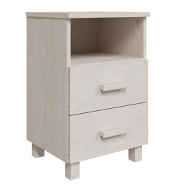 Tables de chevet HAMAR 2 pcs Blanc 40x35x62 cm Bois massif