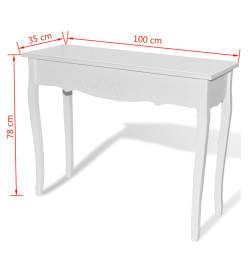 Table de console et coiffeuse Blanc