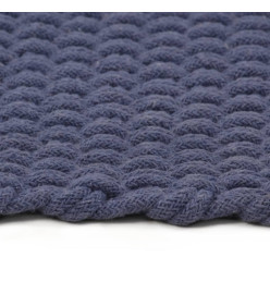 Tapis rectangulaire Bleu marine 120x180 cm Coton