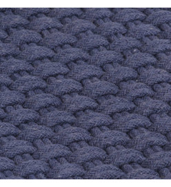 Tapis rectangulaire Bleu marine 120x180 cm Coton