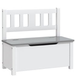 Ensemble de table et chaises enfants 4 pcs Blanc et gris MDF