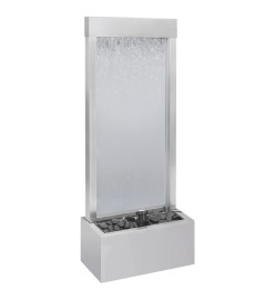 Fontaine de jardin Argenté 39x22x108,5 cm Acier inoxydable