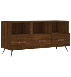 Meuble TV chêne marron 102x36x50 cm bois d'ingénierie