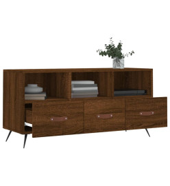 Meuble TV chêne marron 102x36x50 cm bois d'ingénierie