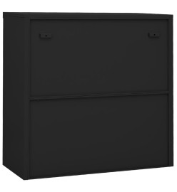 Armoire de bureau porte coulissante Anthracite 90x40x90cm Acier