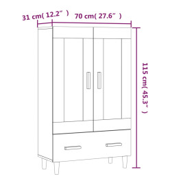 Buffet haut Chêne sonoma 70x31x115 cm Bois d'ingénierie