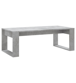 Table basse gris béton 102x50x35 cm bois d'ingénierie