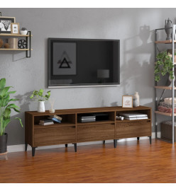 Meuble TV chêne marron 150x30x44,5 cm bois d'ingénierie