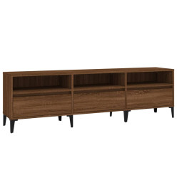 Meuble TV chêne marron 150x30x44,5 cm bois d'ingénierie