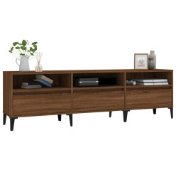 Meuble TV chêne marron 150x30x44,5 cm bois d'ingénierie