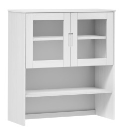 Dessus de buffet MOLDE Blanc 90x35x100 cm Bois massif de pin