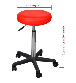 Tabouret de bureau Rouge