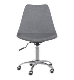 Chaise pivotante de bureau Gris clair Tissu