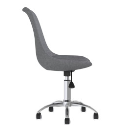 Chaise pivotante de bureau Gris clair Tissu