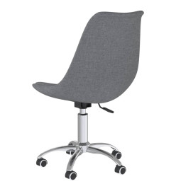 Chaise pivotante de bureau Gris clair Tissu