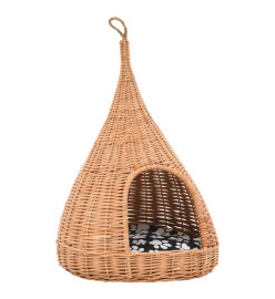 Panier pour chats avec coussin 40x60 cm Saule naturel