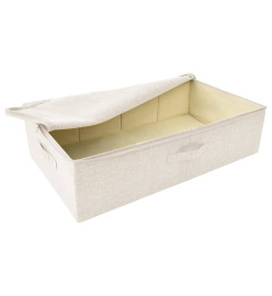 Boîtes de rangement 2 pcs Tissu 70x40x18 cm Crème