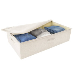 Boîtes de rangement 2 pcs Tissu 70x40x18 cm Crème